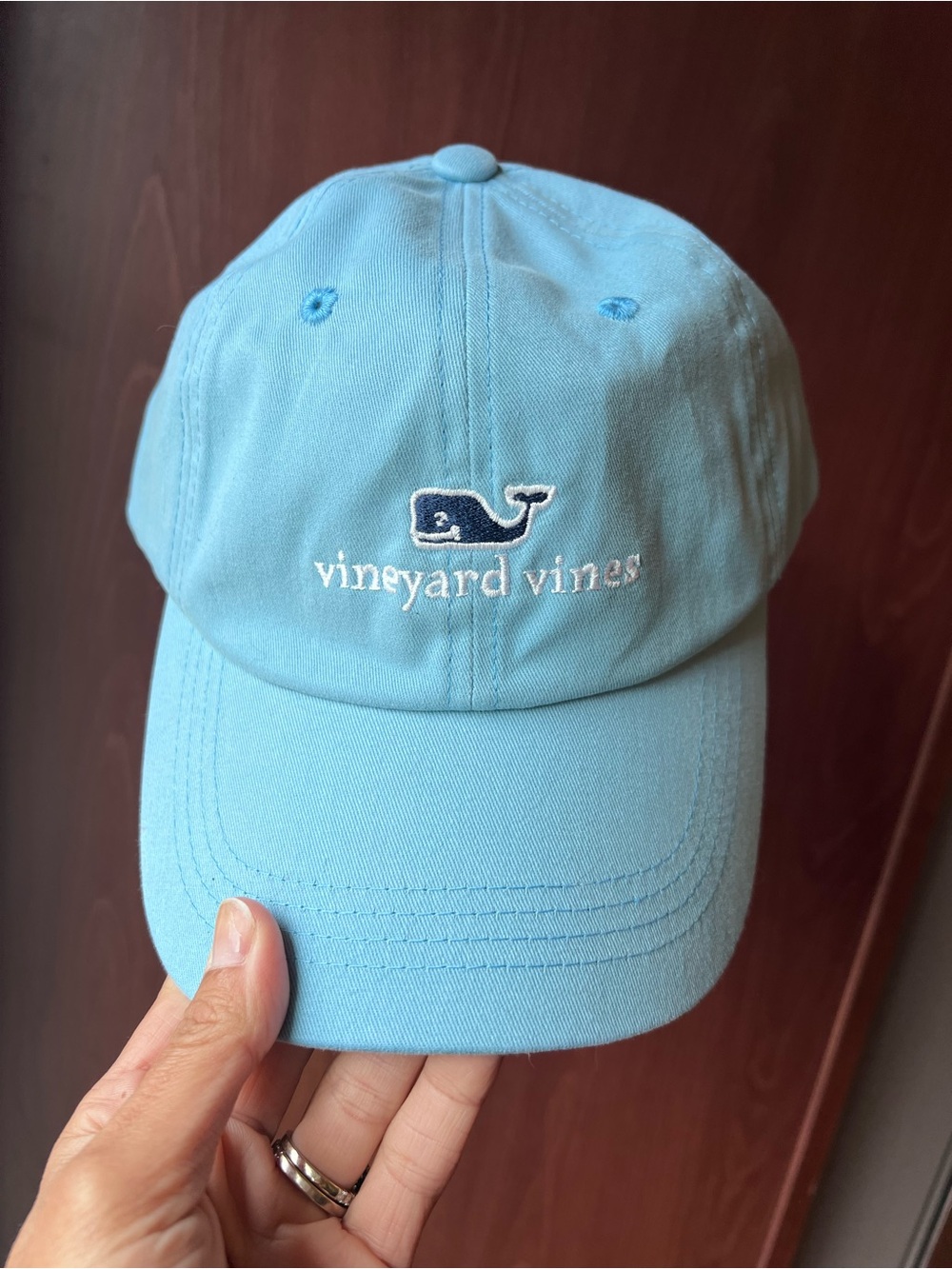 Vineyard Vines Light Blue Whale Logo Baseball Hat NWT Adjustable Hat